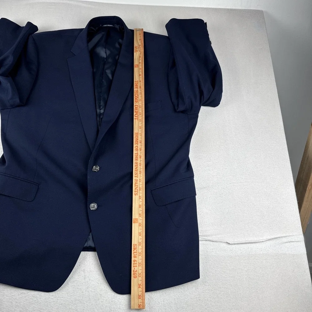 Ralph Ralph Lauren Mens Navy Blue Blazer Sz 50L Wool Blend  Double Vented